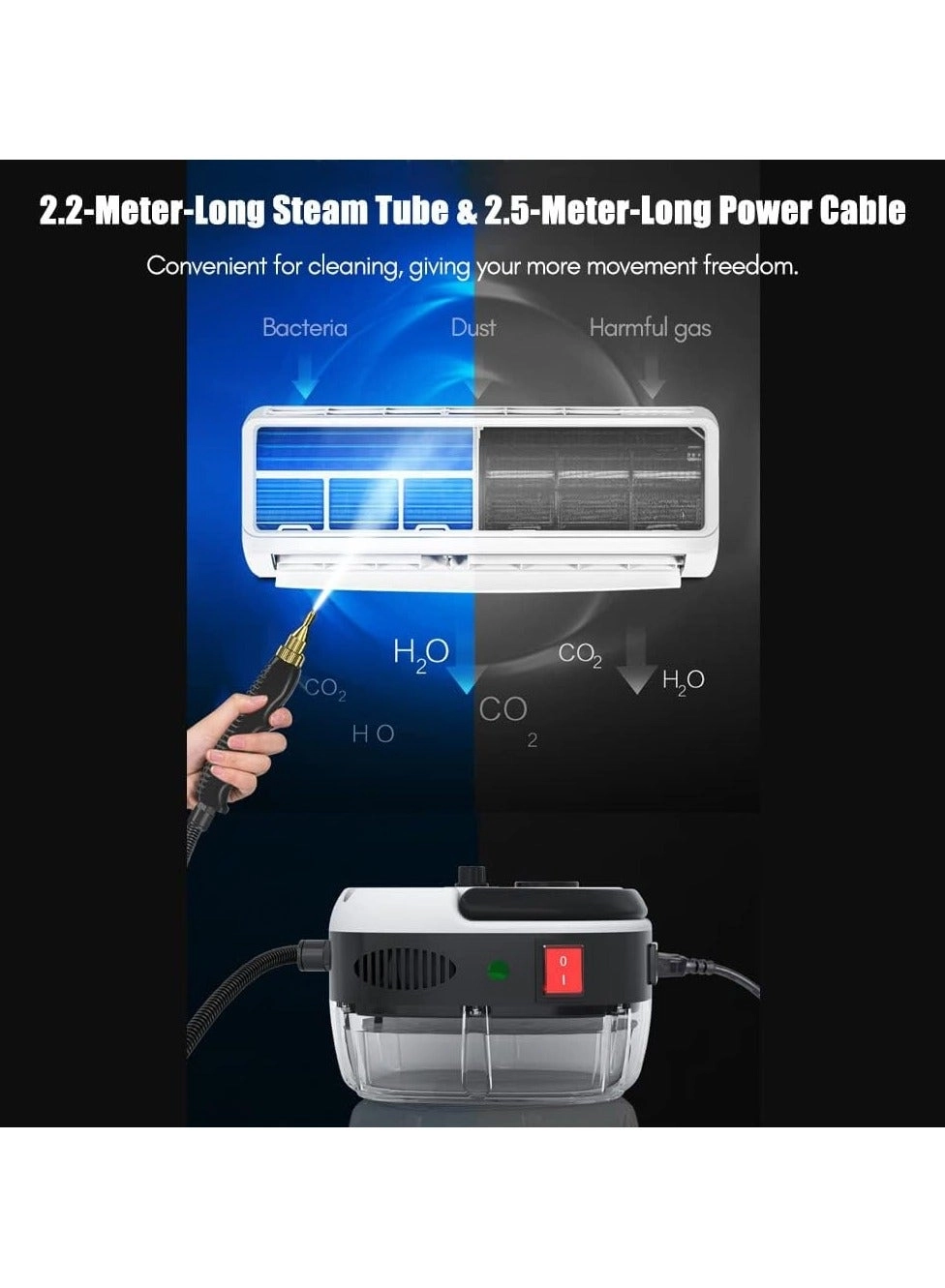 Portable Handheld Steam Cleaner - 1000 mL