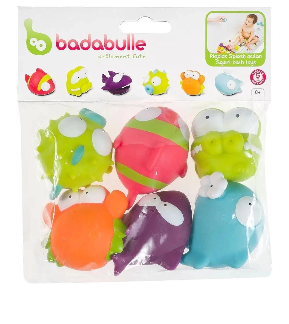 Ocean Animals Bath Toys - 6 Pieces Multi Colour