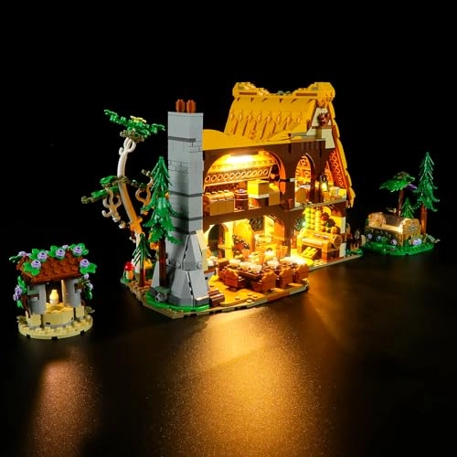 GEAMENT LED Light Kit - Compatible with Lego Snow White and The Seven Dwarfs Cottage 43242