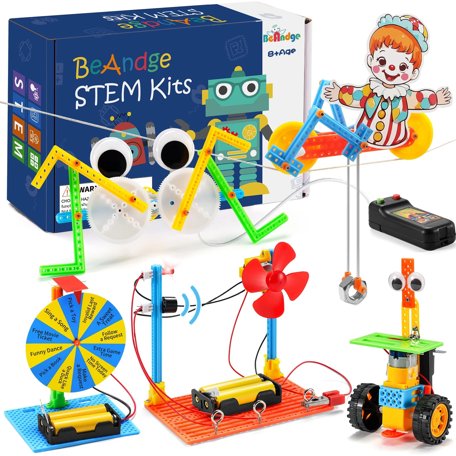 beandge 5-in-1 DIY STEM Robotics Kit Engineering - 8-12 years 5 pieces