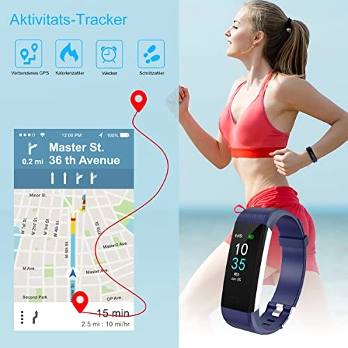 Fitness Bracelet - Heart Rate Monitor IP68 Waterproof