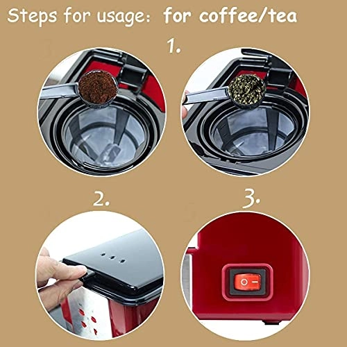 Filter Coffee Machine - 600ML Detachable Filter Anti-Drip