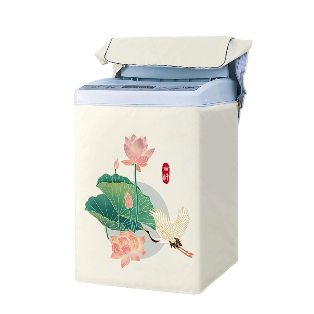 Odot Washing Machine Cover - S capacity 4.5~5.5KG Lotus Flower