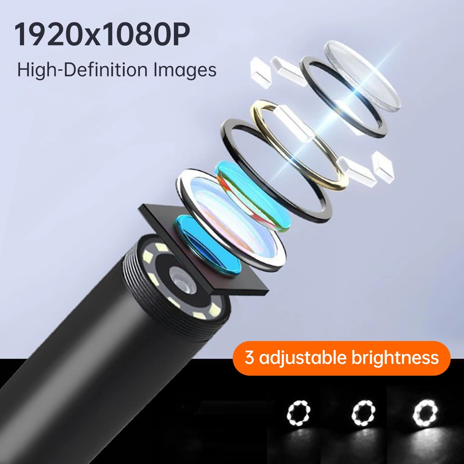 Dual-Lens Borescope - 8mm 5m