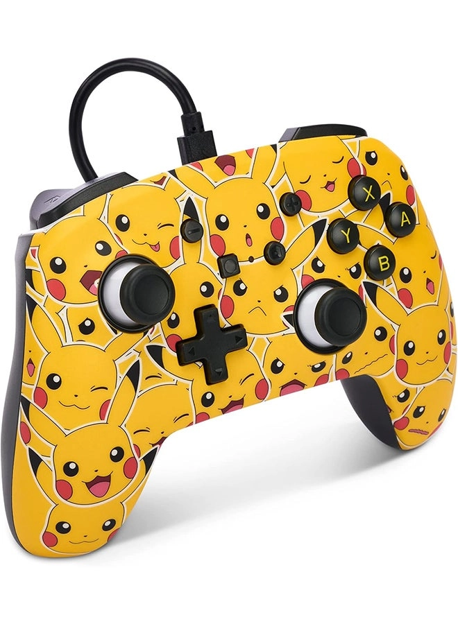 Nintendo Switch Enhanced Wired Controller Pikachu Moods