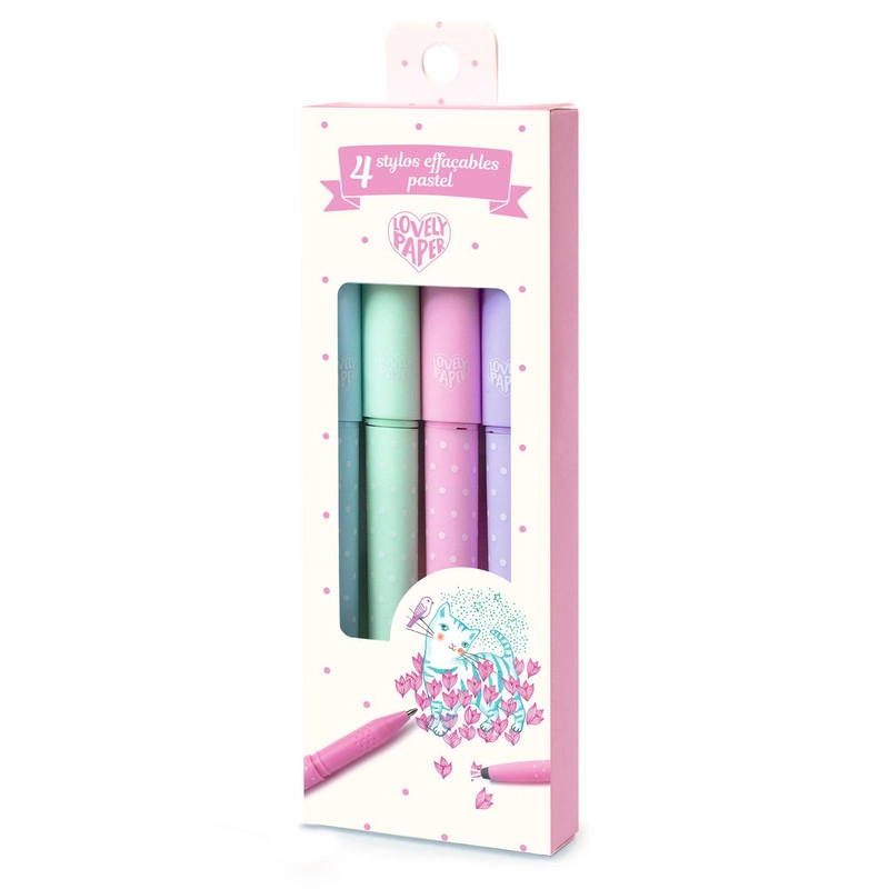 Pastel Erasable Pens - 4pcs