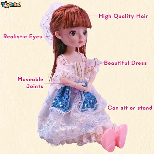 Cute Doll - 12-Inch Plastic Wedding Dress Ages 3+