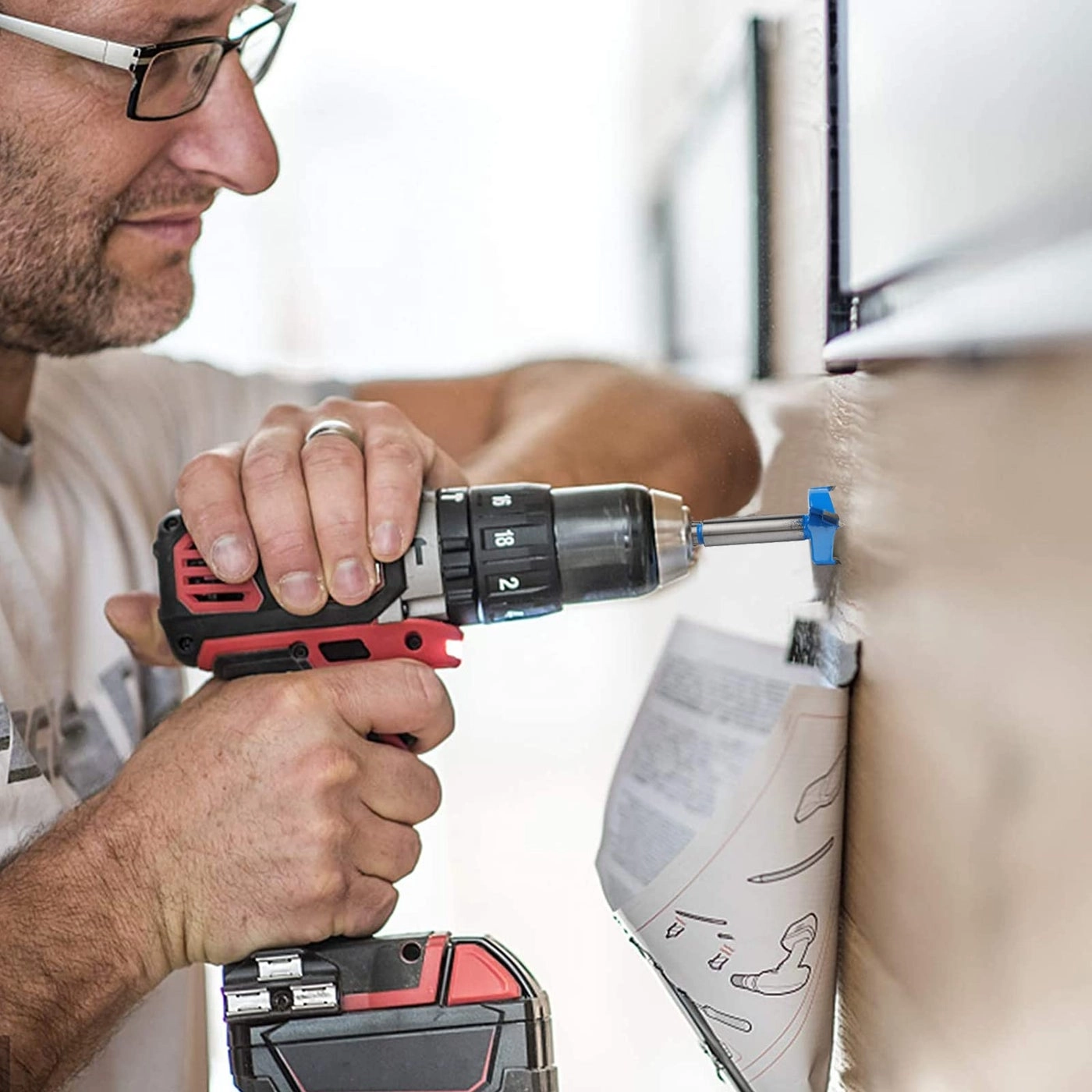 Forstner Bit Set - C3 Carbide 8 Pcs 1/4"(6.35Mm), 3/8"(9.52Mm), 1/2"(12.7Mm), 5/8"(15.9Mm), 3/4"(19.05Mm), 7/8"(22.2Mm), 1"(25.4Mm), 1-3/8"(34.9Mm)