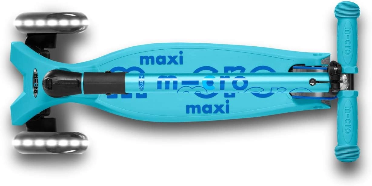 Maxi Deluxe 3-Wheel Kick Scooter – 120/80 mm LED Foldable