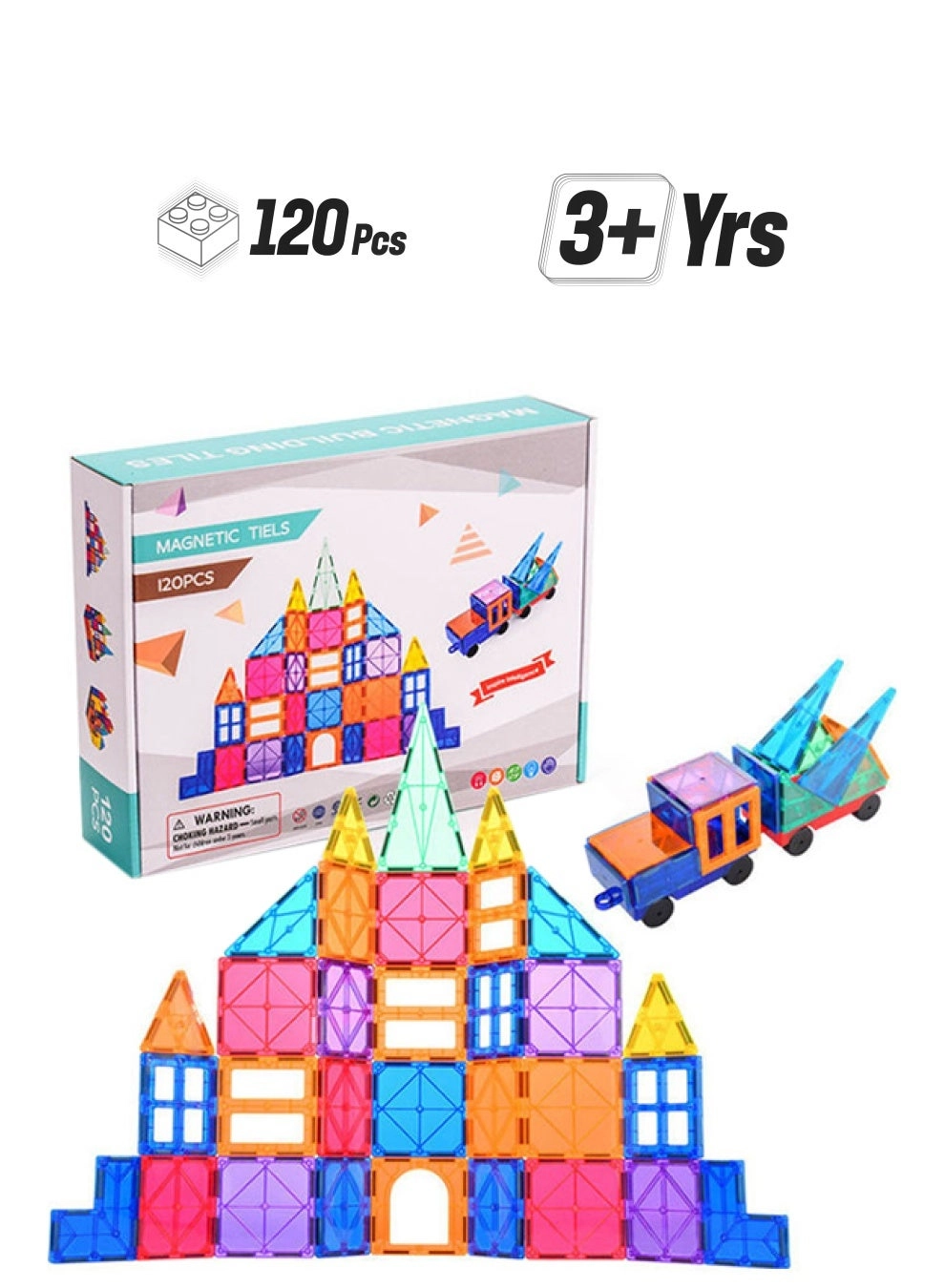 Construction Magnetic Blocks - 120pcs