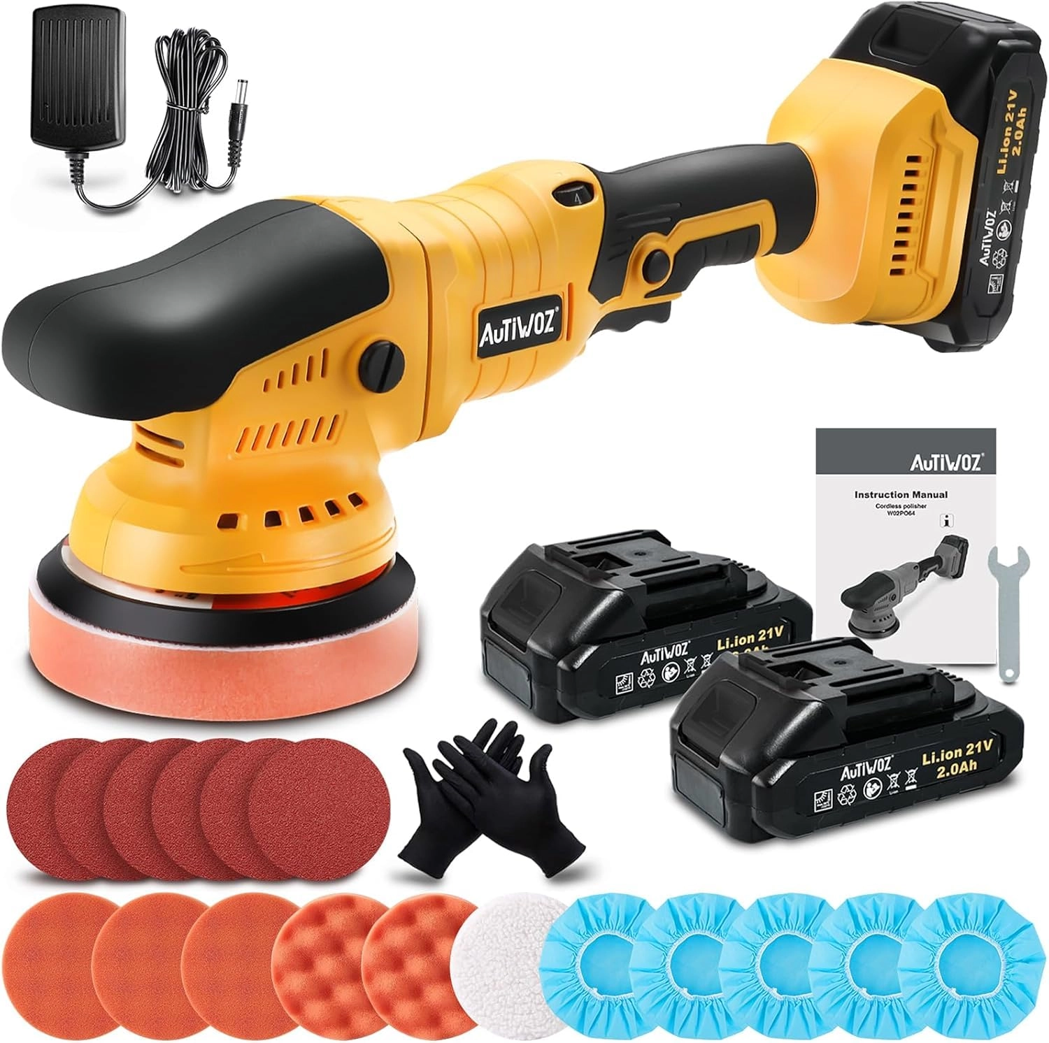 AUTIWOZ Cordless Car Buffer Polisher - 5 Inch