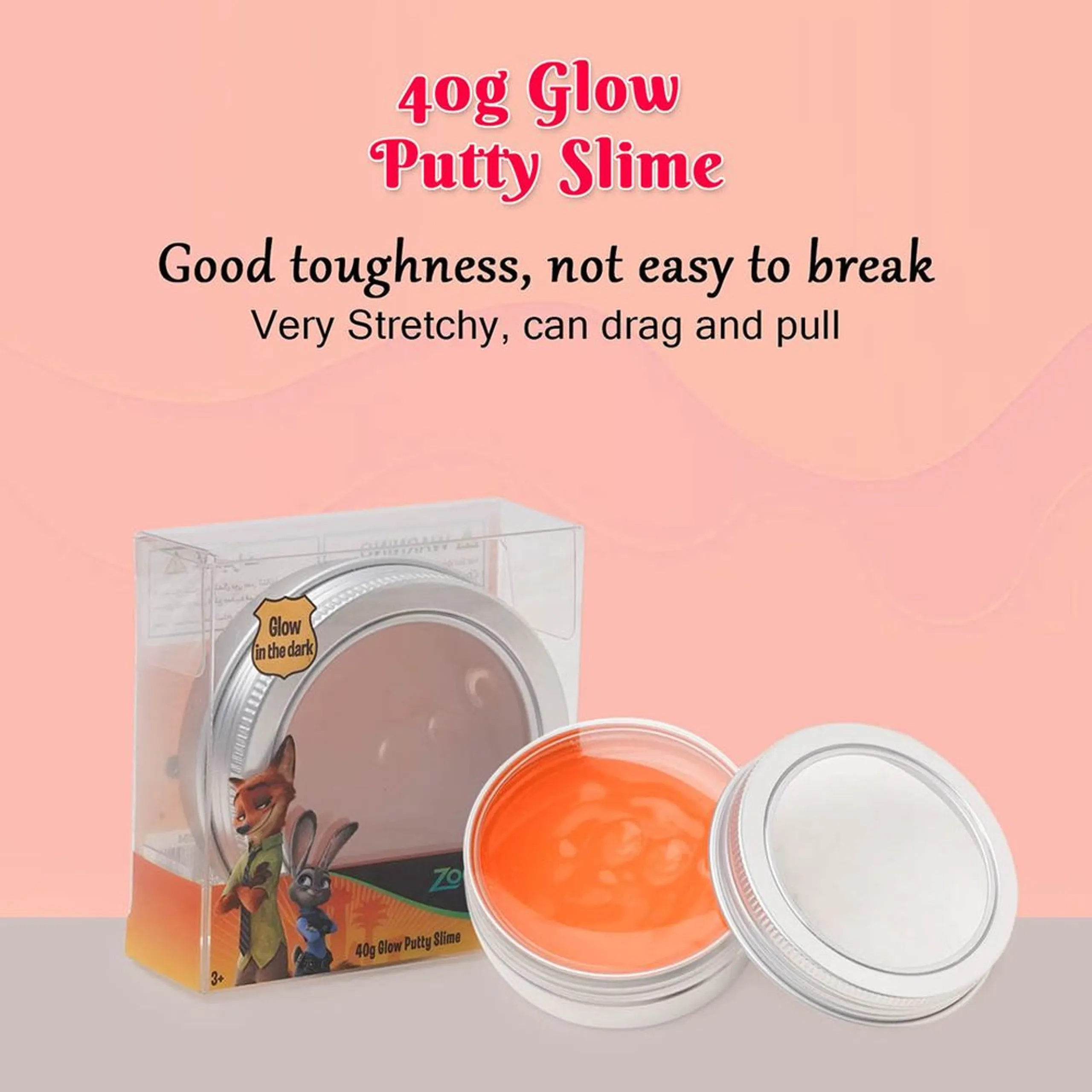 Zootopia Glow Putty Slime - 3+ years