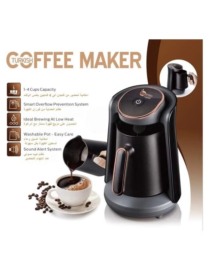 Turkish Coffee Maker - 4 Cups 250ml 600W One-touch