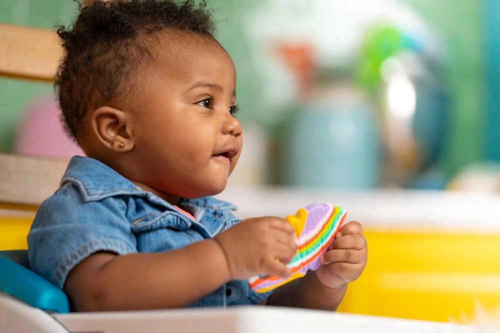 Ice Cream Cone Soothing Silicone Teether - Silicone