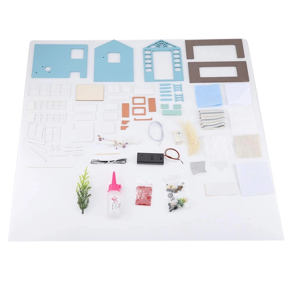 aqxreight Wooden Cottage House Kit - DIY LED Lights