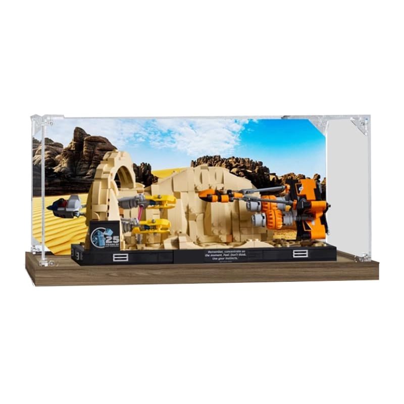 Lego SW Clear Acrylic Display Case (75380) - Mos Espa Podrace Diorama
