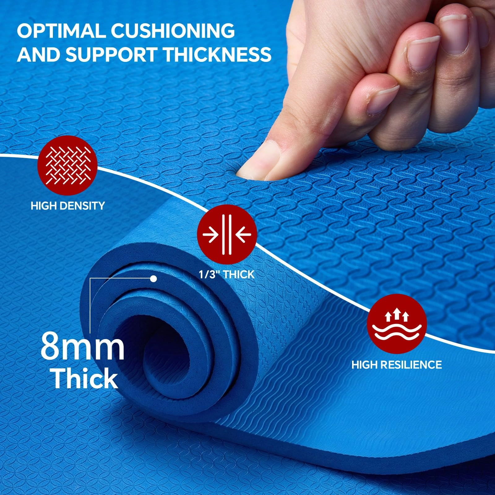 Extra Large Yoga Mat - Thermoplastic Elastomers 6mm