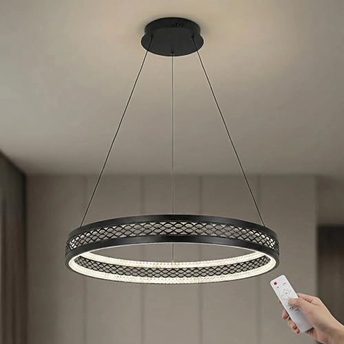 Single Ring White LED Chandelier - 3000K-6000K Dimmable