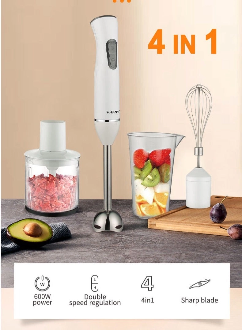 SK-02004 - 4-in-1 Hand Blender Chopper Whisk