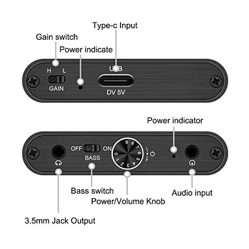 Headphone Amplifier - 16-600Ω 3000mAh Bass Boost