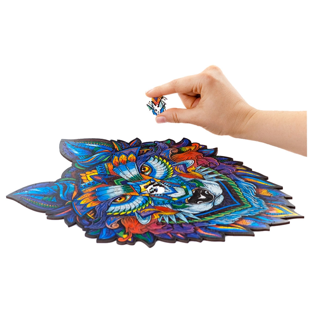 Majestic Wolf Wooden Puzzle (4107390-WOLF_M) - 185 pcs