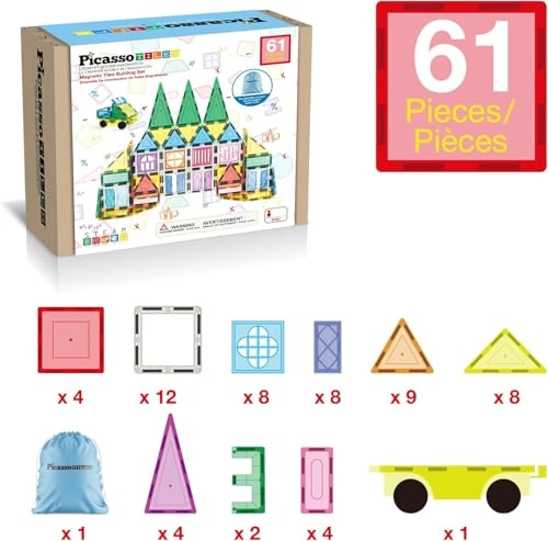 Magnetic Tile Classic - 61 pcs