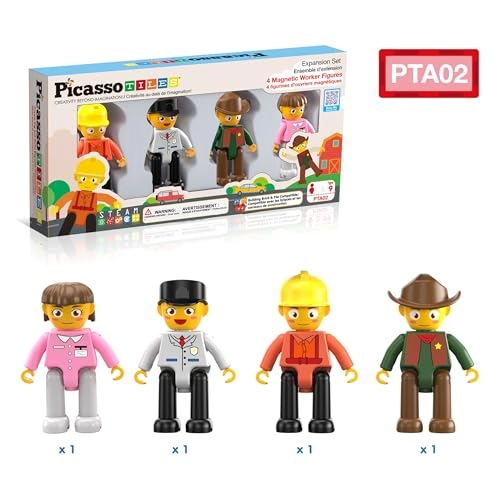 Magnetic Profession Character Action Figures Creative Thinking Hand-Eye Coordination - 3 years+ 4 pieces