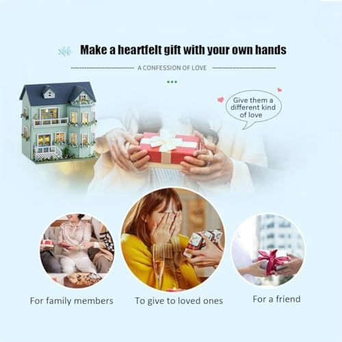 3D Wooden Doll House - Cozy Manor 1：36