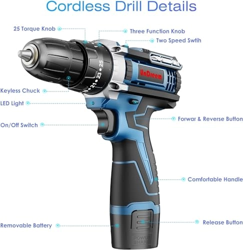 Cordless Drill - 2000 Milliamp Hours Kit