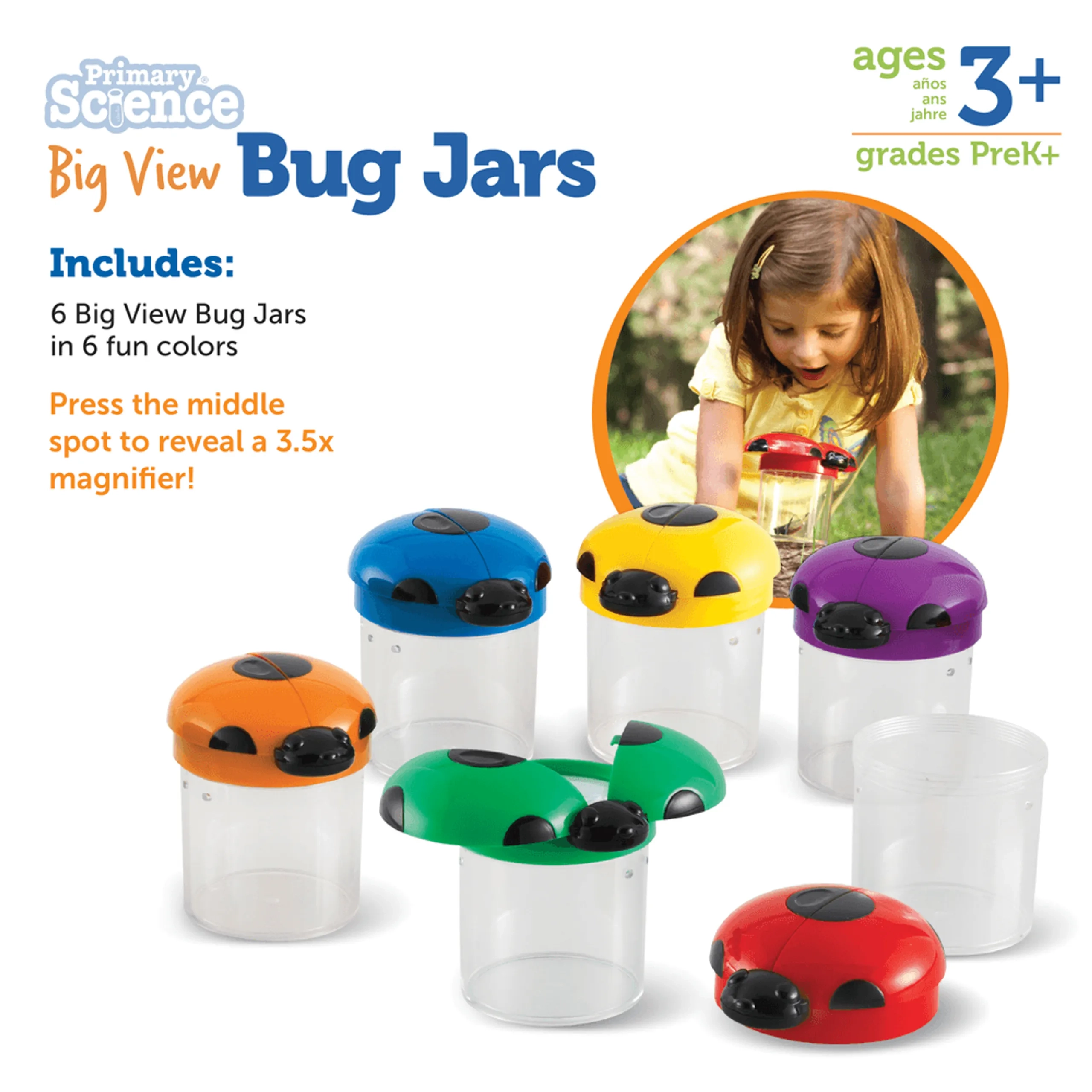 Jumbo Bug Jars - 3+ 6 pieces