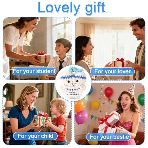 Tooth Positive Dentist 8.79 cm Crochet Plush