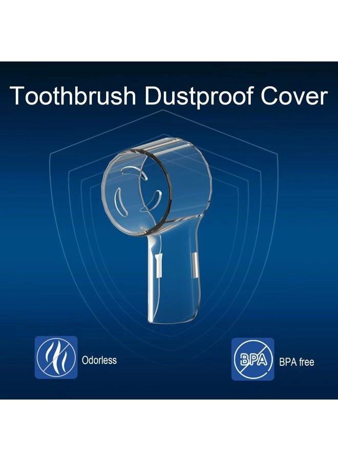 Toothbrush Head Cover - 6 Pack Compatible with Oral B iO Series Transparent