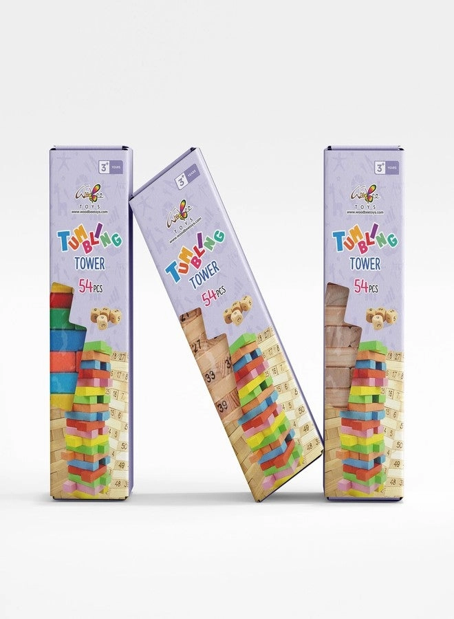 Woodbeetoys Tumbling Tower - Wooden Stacking Game