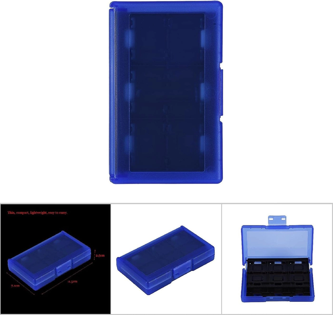 Game card case - 24 game cards Blue