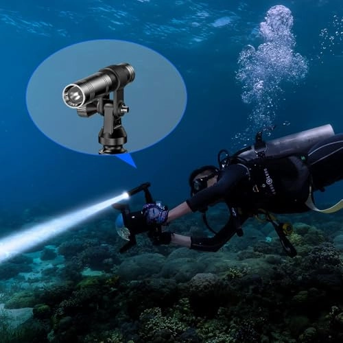 Diving Flashlight Holder Mount Clamp - Adjustable Aluminum Alloy
