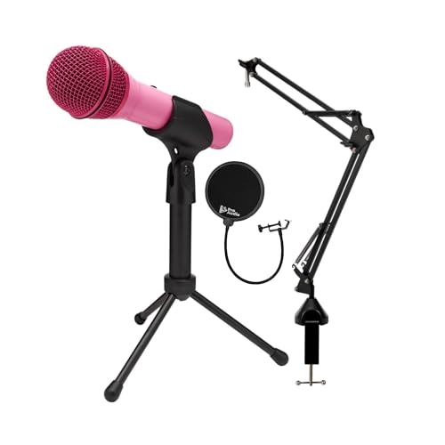Q2U - USB+XLR Microphone + 3 x Desktop Boom Arm Microphone Stand + 3 x Shock Mount + 3 x Pop Filter