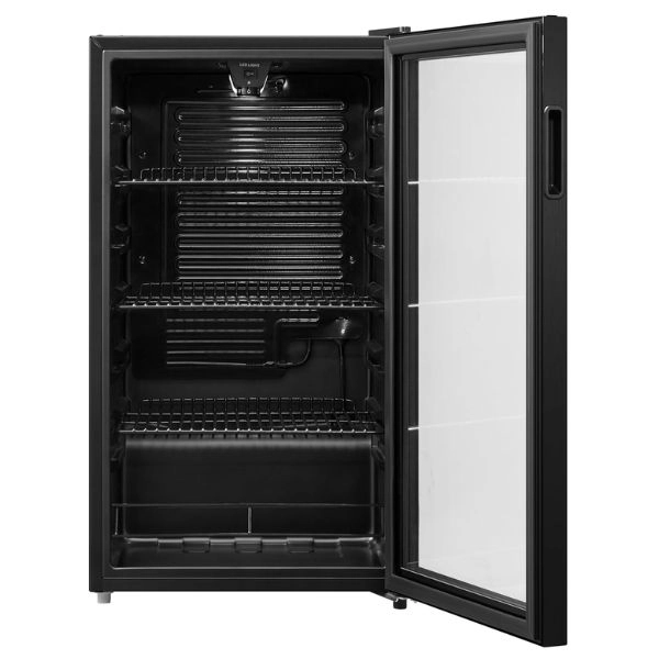 Freestanding Single Door Wine Cooler - 150L Gross 93L Net Black