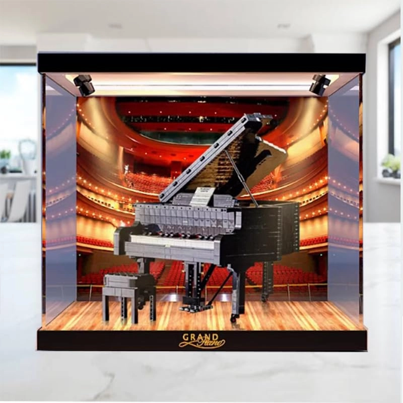 Lego Ideas Clear Acrylic Display Case (21323) - Acrylic High Wood Bottom