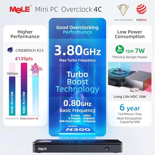 Overclock 4C - 1 TB 32 GB Celeron