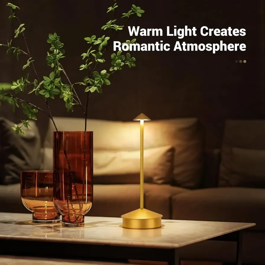 Cordless USB Rechargable Dimmable Table Lamp - 3 W 2600mAh