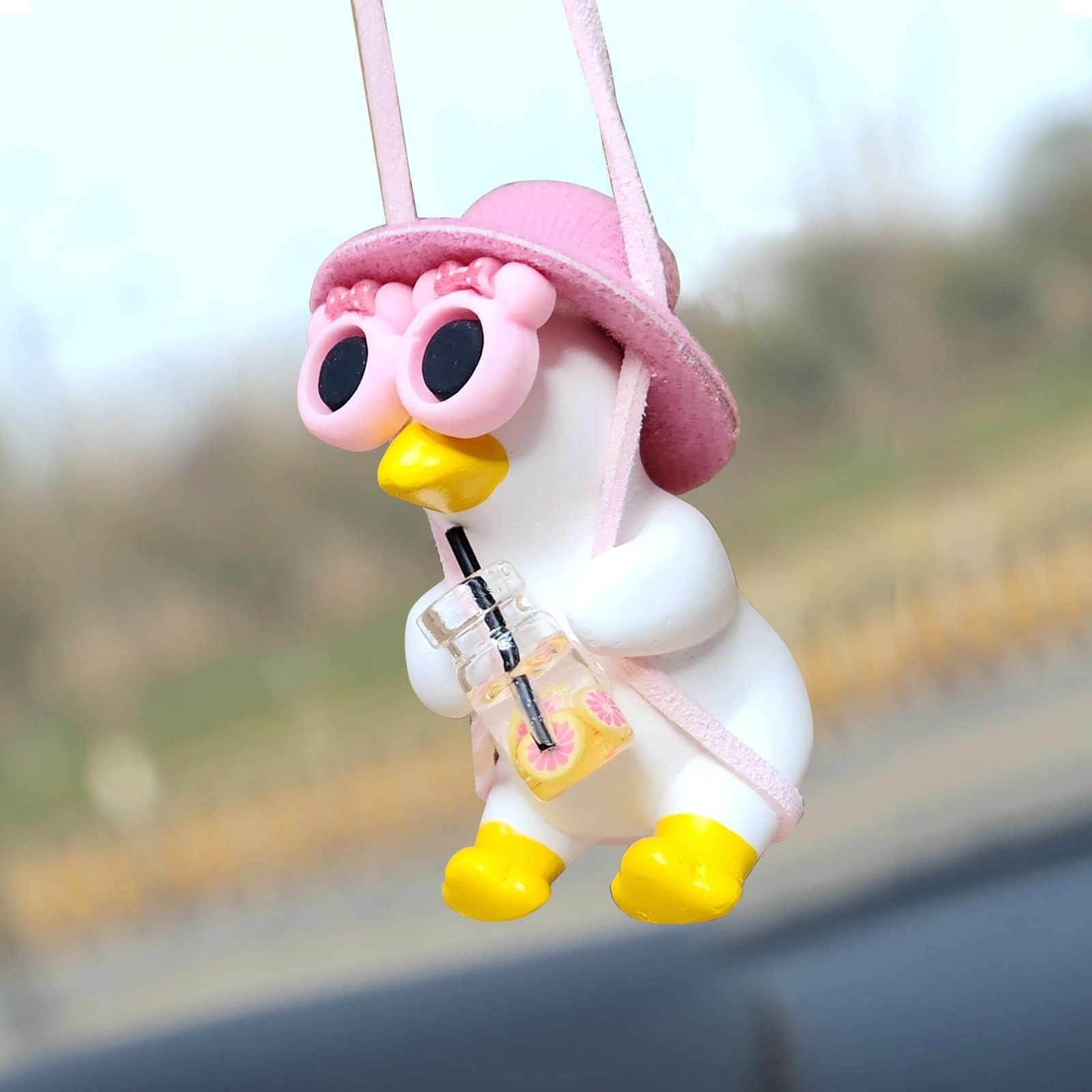 Dzxin Swinging Duck - Rear View Mirror Hanging Ornament