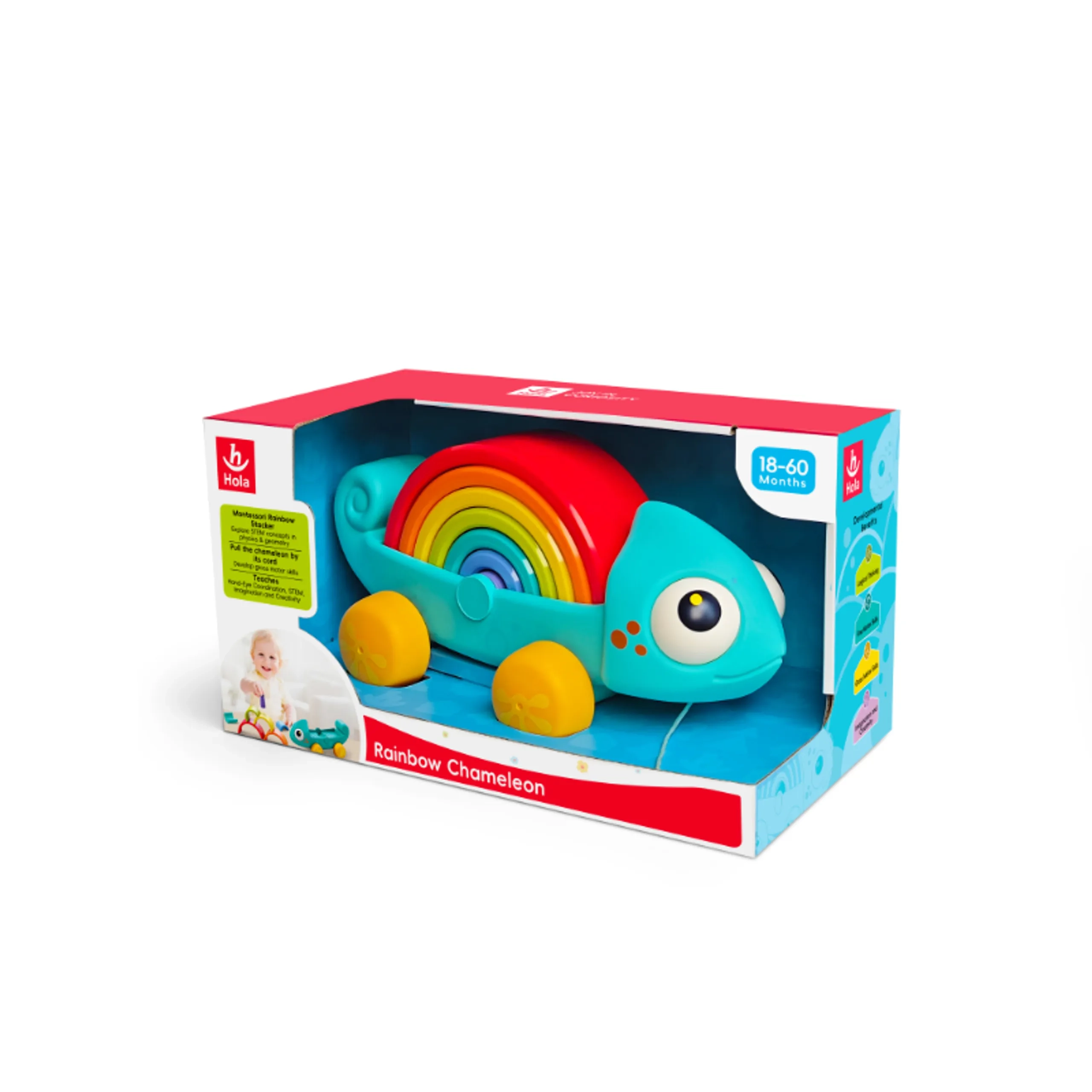 Rainbow Chameleon - Suitable for 18 months to 5 years
