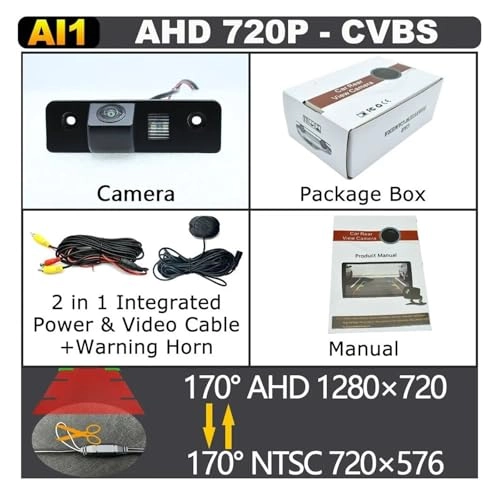 Reversing Camera - RCA interface PAL 512(H)X582(V); NTSC 512(H)X492(V)