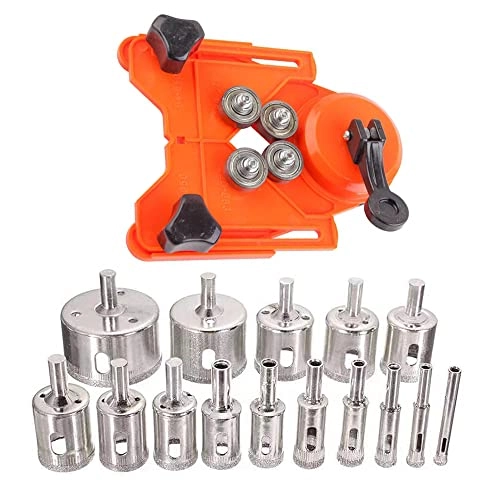 Diamond Hole Saw Kit - Diamond 15 pieces 6-50mm