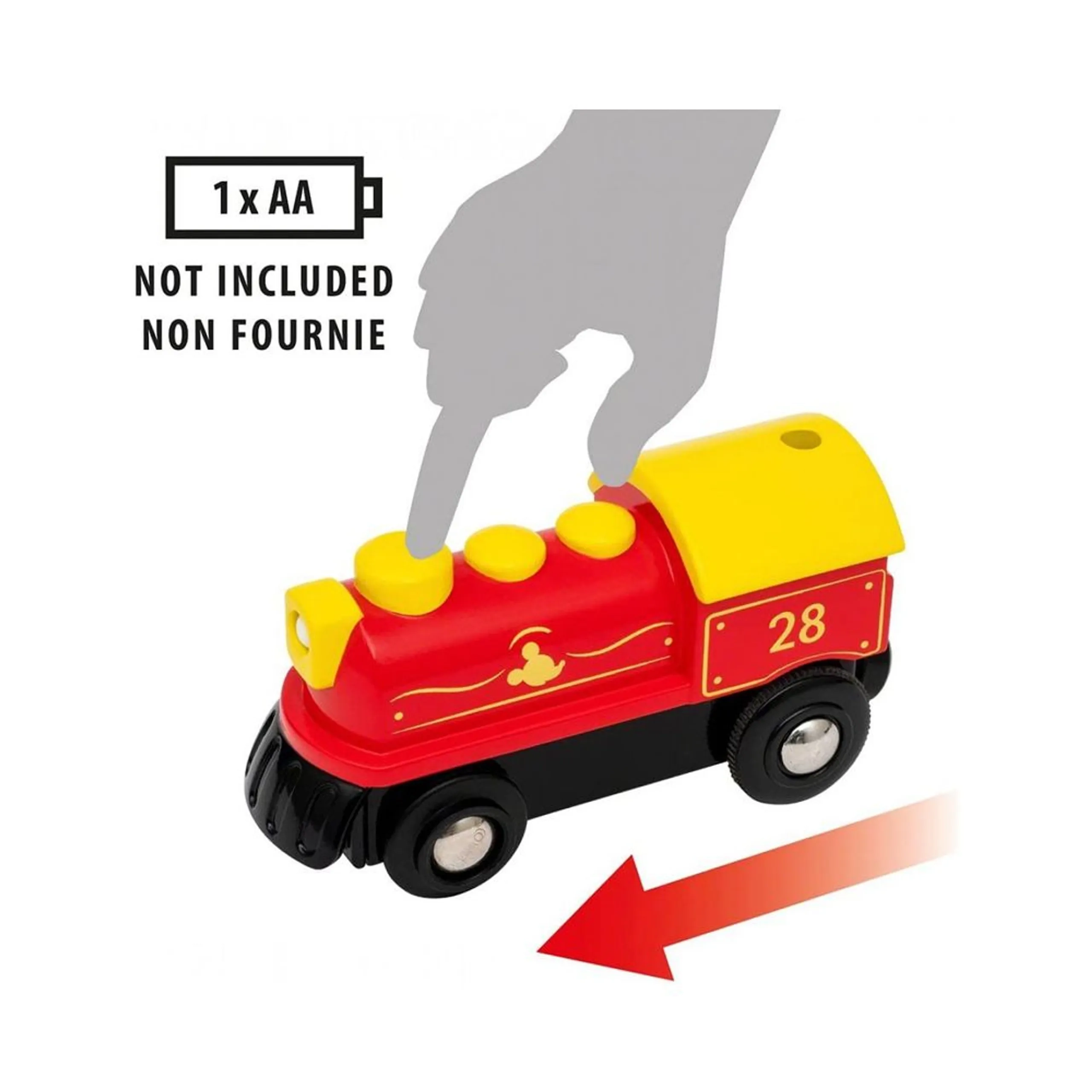 Mickey Mouse Battery Train - 3 pcs