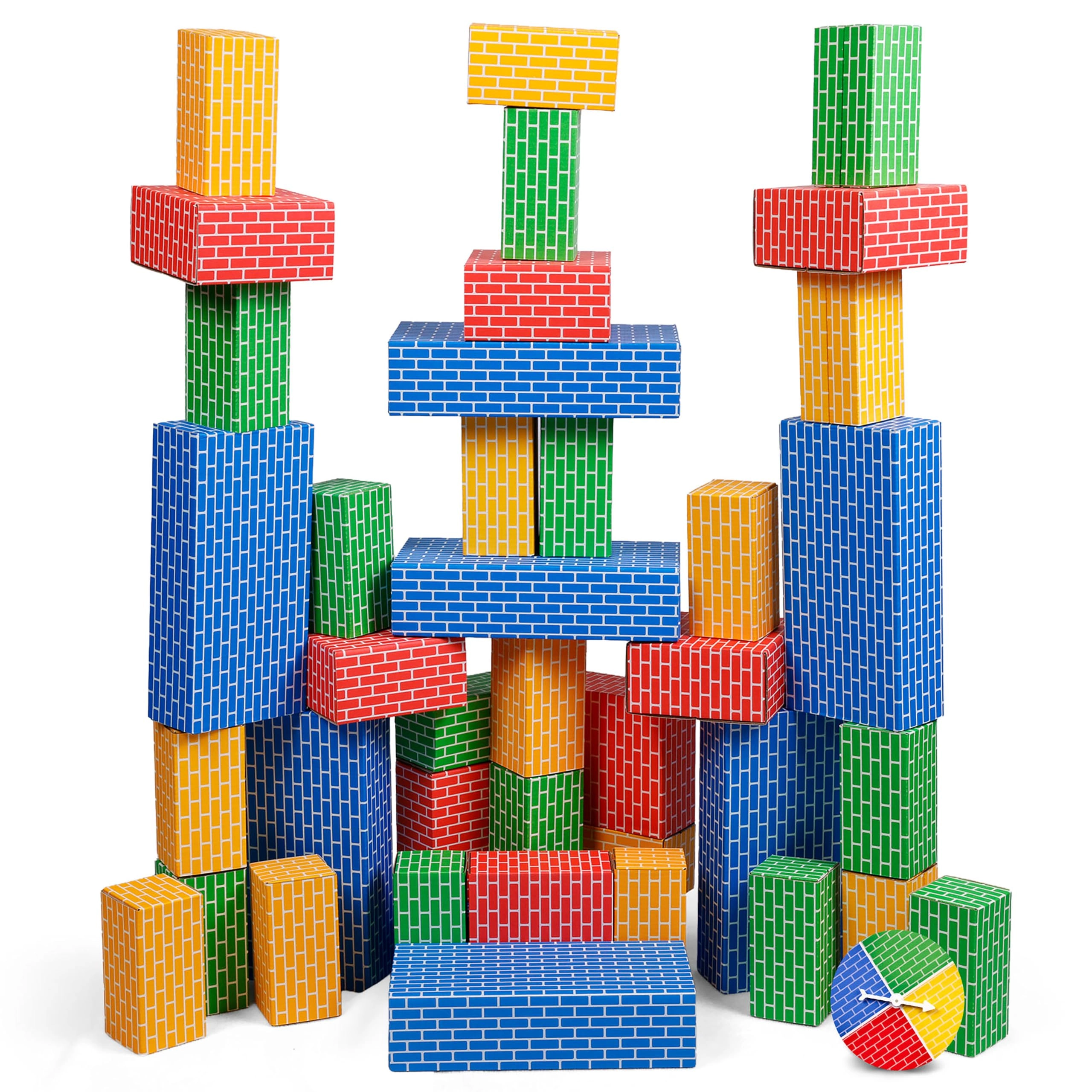 Blue Marble Jumbo Cardboard Building Blocks - 40 pcs