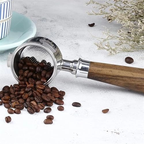 Portafilter - 16-18g Bottomless Stainless Steel Wooden Handle