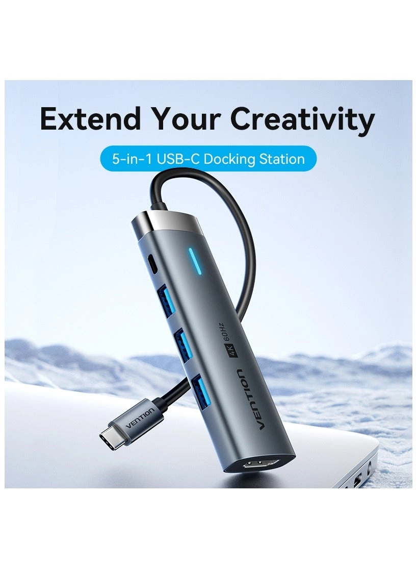 Vention USB-C Docking Station - 4K@60Hz 100W PD 3x USB 3.0