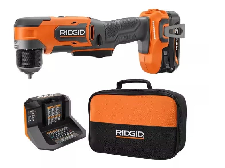 Ridgid 18V SubCompact Brushless Right Angle Drill - 3/8 in. 2.0 Ah Kit