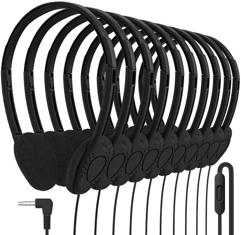 Maeline Bulk Headphones with Microphone Wired Headphone